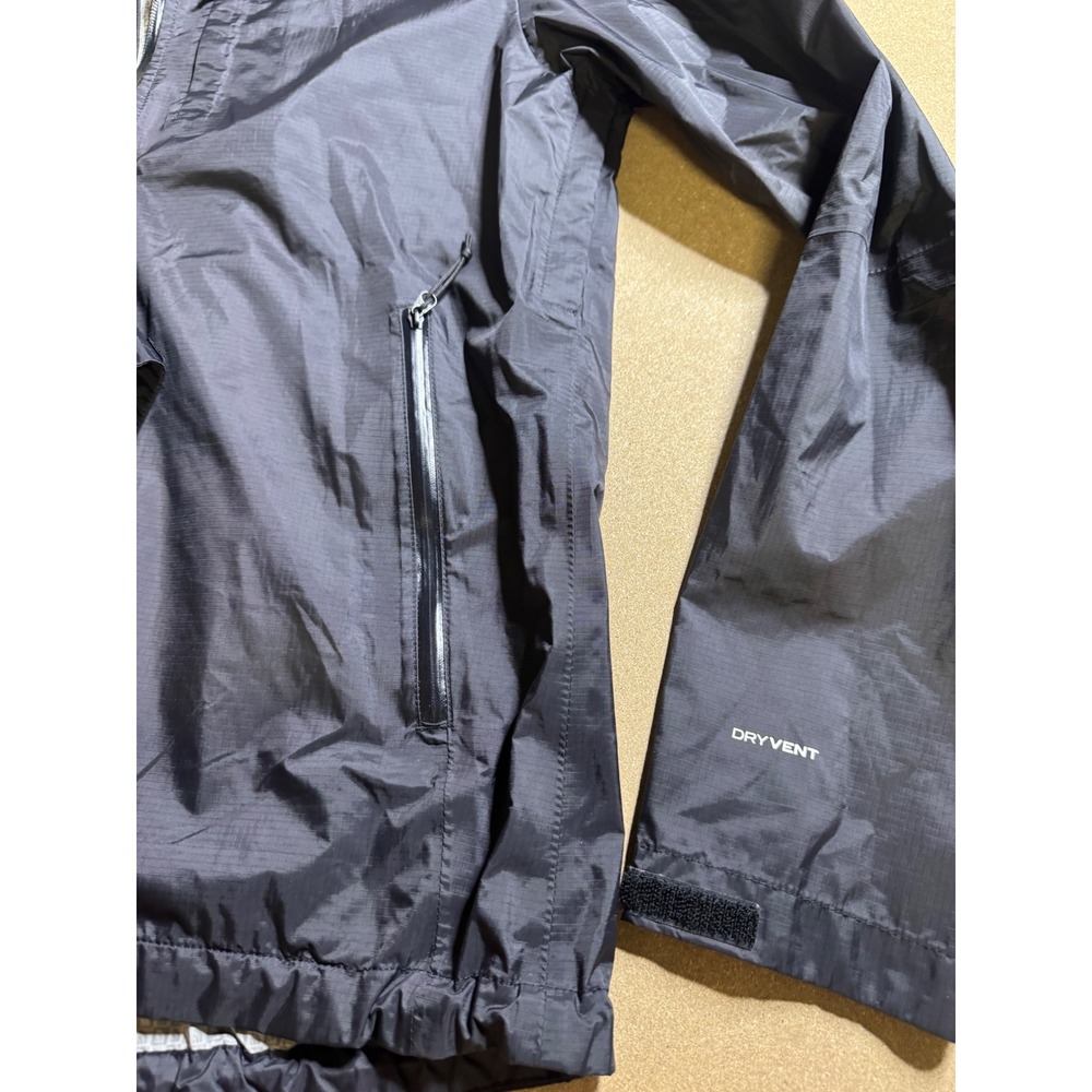 The North Face Mens DryVent Rain Jacket Black Hooded Waterproof Shell Medium - Picture 9 of 10